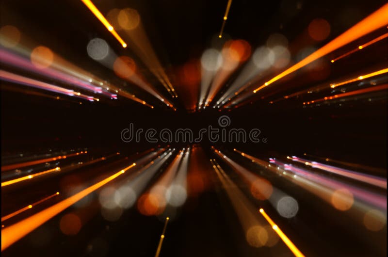 Abstract lens flare. concept image of space or time travel background over dark colors and bright lights. Abstract lens flare. concept image of space or time travel background over dark colors and bright lights