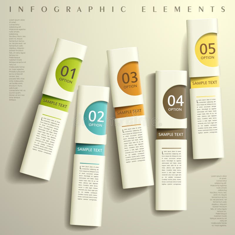 Abstraktes Papier 3d infographics lizenzfreie abbildung Abstraktes Papier 3d infographics lizenzfreie abbildung