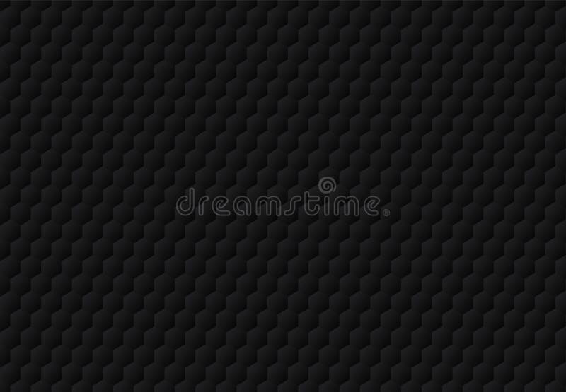 Abstraktes schwarzes Hexagon prägte dunklen Hintergrund und Beschaffenheit des Musters Luxusart lizenzfreie abbildung Abstraktes schwarzes Hexagon prägte dunklen Hintergrund und Beschaffenheit des Musters Luxusart lizenzfreie abbildung
