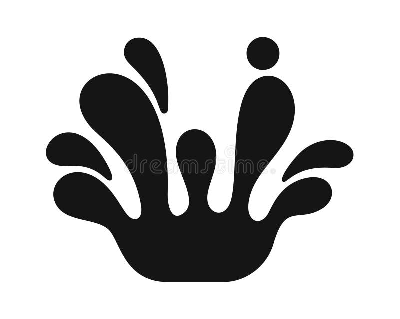 Abstraktes schwarzes Splash-Element stock abbildung