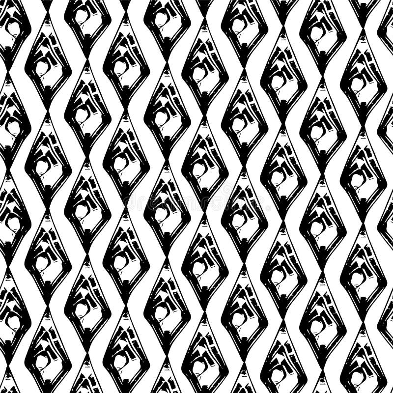 Abstraktes Schwarzweiss-Schmutz seamles Muster stock abbildung Abstraktes Schwarzweiss-Schmutz seamles Muster stock abbildung