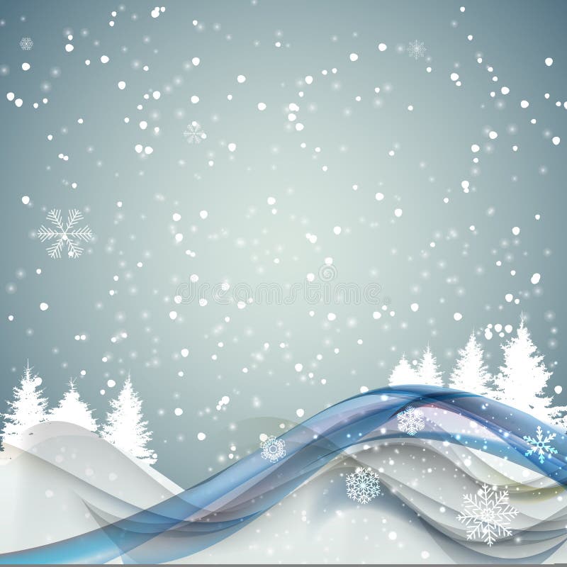 Abstraktes Weihnachts-und neues Jahr-Wellen-Hintergrund mit Lichtern, Tre lizenzfreie abbildung Abstraktes Weihnachts-und neues Jahr-Wellen-Hintergrund mit Lichtern, Tre lizenzfreie abbildung
