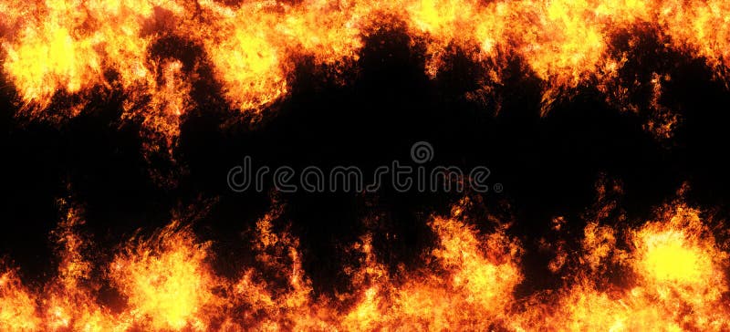 Abstraktes Überlagerung Feuer flammt auf einem schwarzen Hintergrund