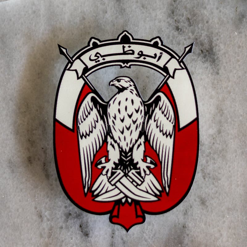 Abu Dhabi Government Emblem Logo Closeup Stock Image Image of