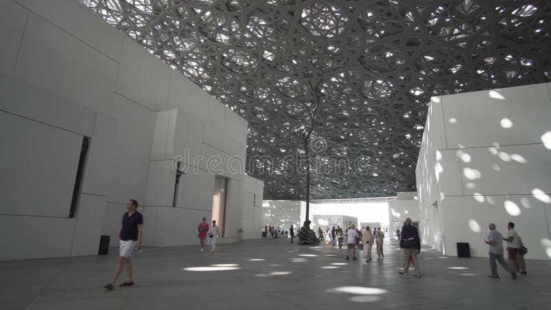 Interior of the new Louvre Museum in Abu Dhabi showing reflections of the Rain of Light dome royalty free stock photos Interior of the new Louvre Museum in Abu Dhabi showing reflections of the Rain of Light dome royalty free stock photos