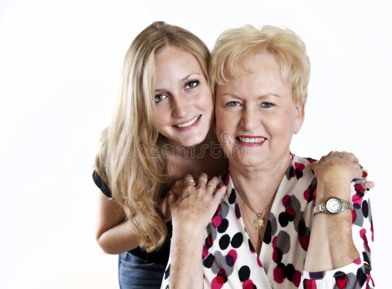 Abuela feliz y Grandaughter fotografía de archivo libre de regalías