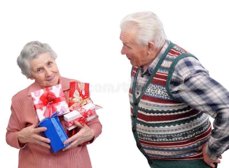 Abuela y abuelo junto imagen de archivo Abuela y abuelo junto imagen de archivo