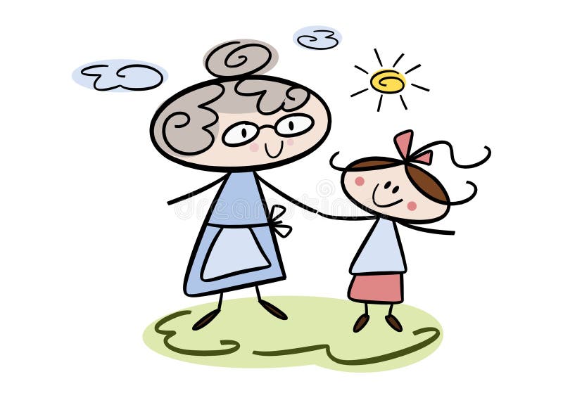 Download Abuela y nieta stock de ilustración. Ilustración de nieta ...