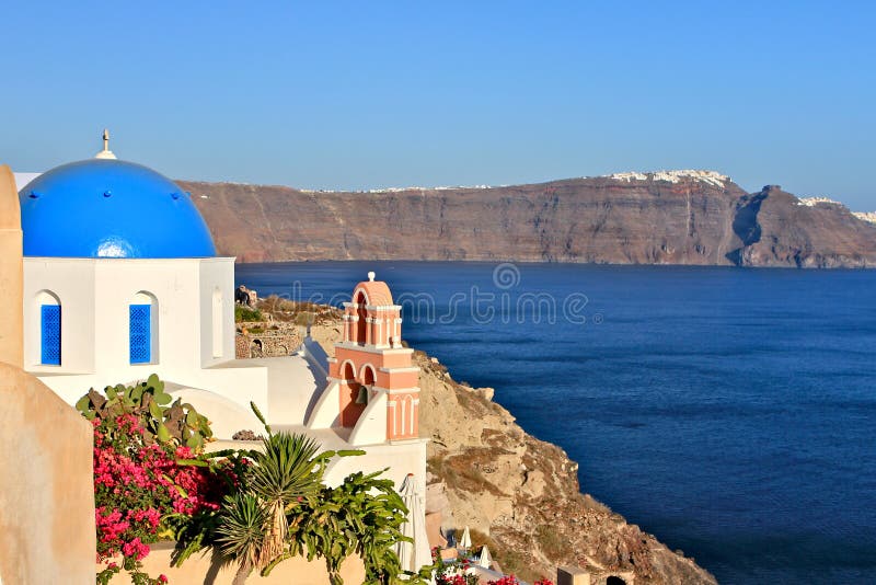 Abóbada Santorini da igreja foto de stock Abóbada Santorini da igreja foto de stock