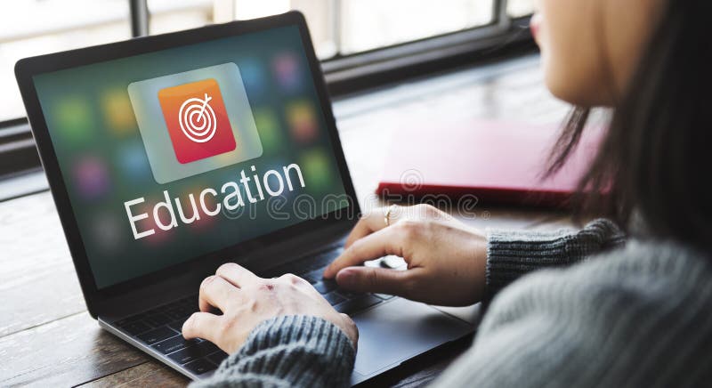 Academic E-Learning Education Online Application Concept royalty free stock photography