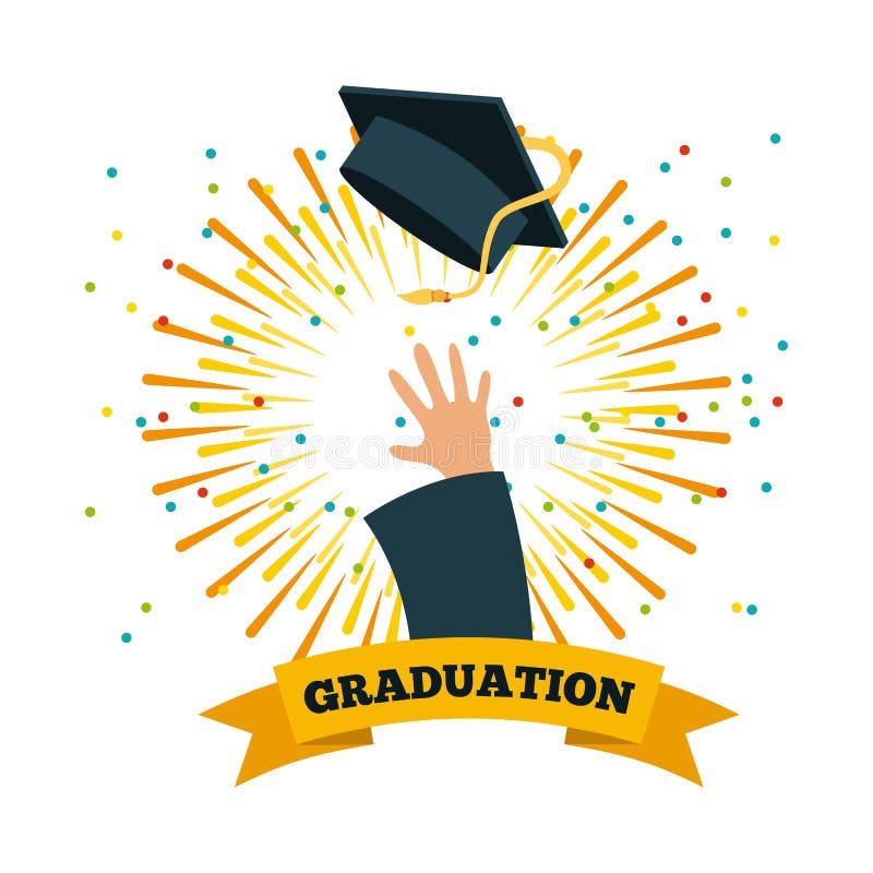 Throwing Graduation Cap Stock Illustrations 1,190 Throwing Graduation