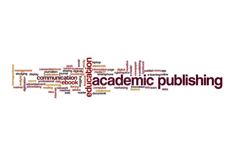 Academic Publishing Word Cloud Concept Stock Illustration