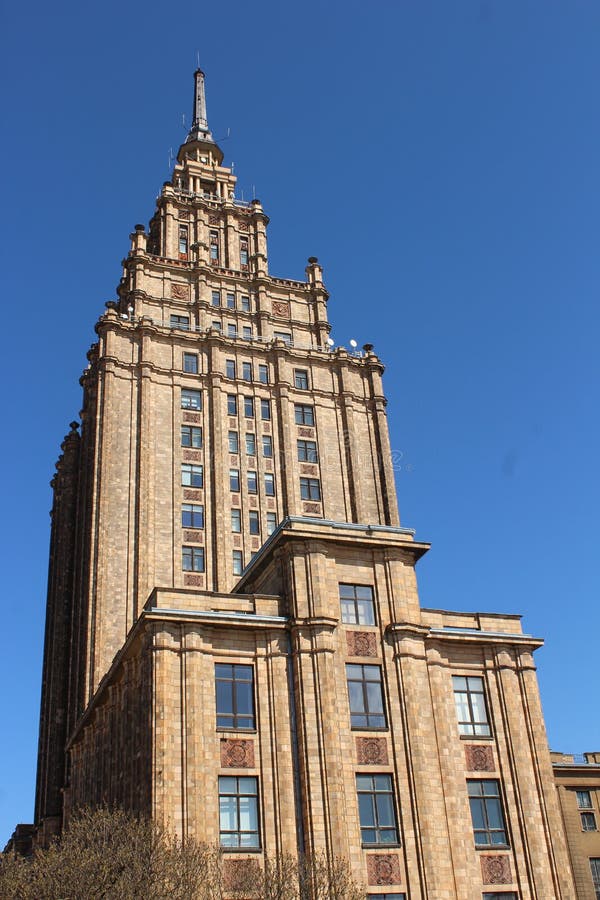 Academy of Sciences Building, Riga, Latvia Stock Photo Image of