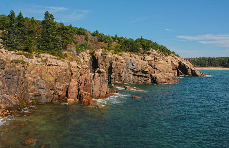 Massive rock formations, Acadia national park, Atlantic coast, Mount Desert Island, Maine