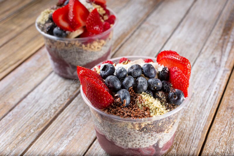Acai bowls stock image. Image of placemat, product, agriculture 239060445