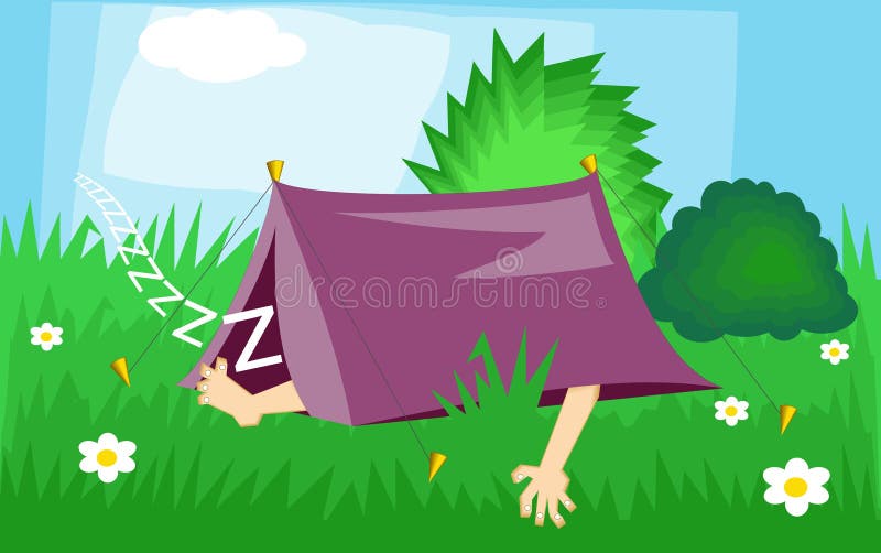 Download Acampamento ilustração do vetor. Ilustração de curso, férias - 51184
