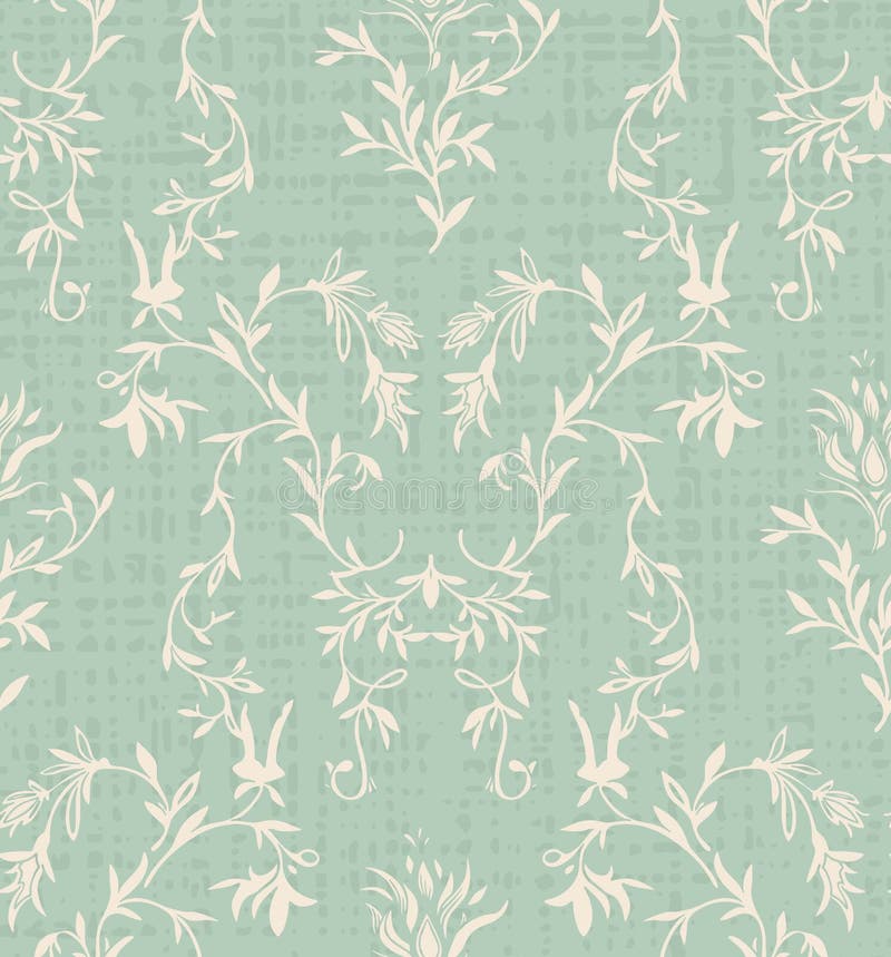 Acanthus geometric royal print, Vintage sage green texture. NAture classic background. Art deco old style wallapper royalty free illustration