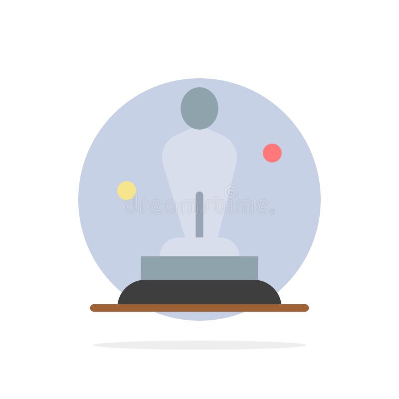Accademia, premio, Oscar, statua, icona piana di colore del fondo del cerchio dell'estratto del trofeo illustrazione vettoriale Accademia, premio, Oscar, statua, icona piana di colore del fondo del cerchio dell'estratto del trofeo illustrazione vettoriale