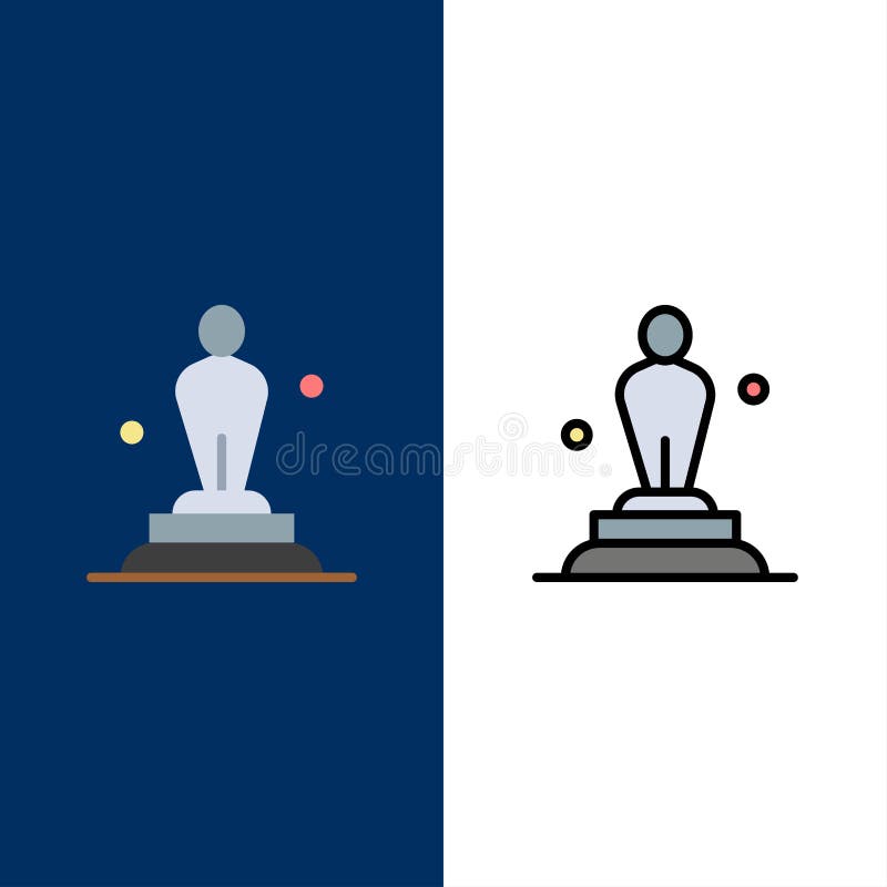 Accademia, premio, Oscar, statua, icone del trofeo Il piano e la linea icona riempita hanno messo il fondo blu di vettore illustrazione vettoriale Accademia, premio, Oscar, statua, icone del trofeo Il piano e la linea icona riempita hanno messo il fondo blu di vettore illustrazione vettoriale