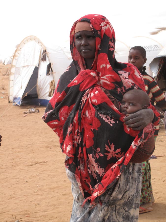 Accampamento di rifugiato di fame della Somalia