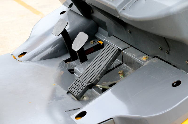 Accelerator Pedal of Forklift Truck Stock Photo Image of control