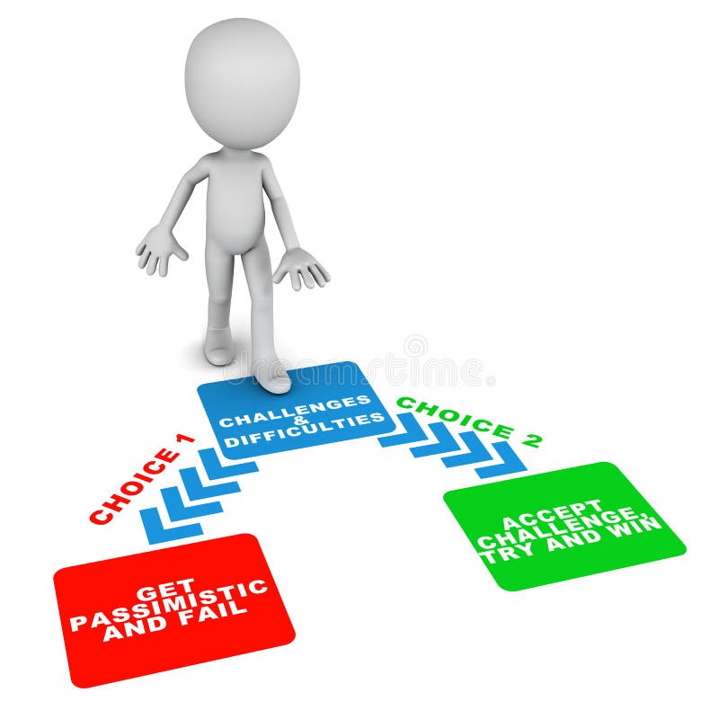 Accept challenge or fail vector illustration