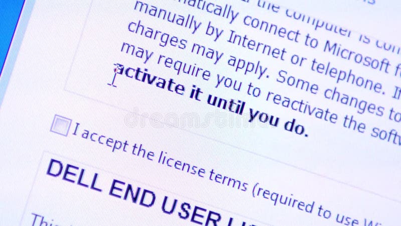 Accepting software license terms