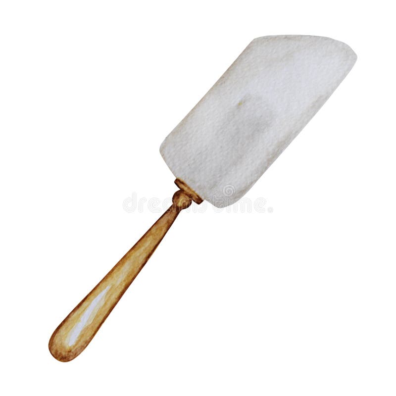 Accesorios de madera exhaustos de la cocina de la mano para el ejemplo de la acuarela que cuece, aislados en el fondo blanco est? ilustración del vector Accesorios de madera exhaustos de la cocina de la mano para el ejemplo de la acuarela que cuece, aislados en el fondo blanco est? ilustración del vector