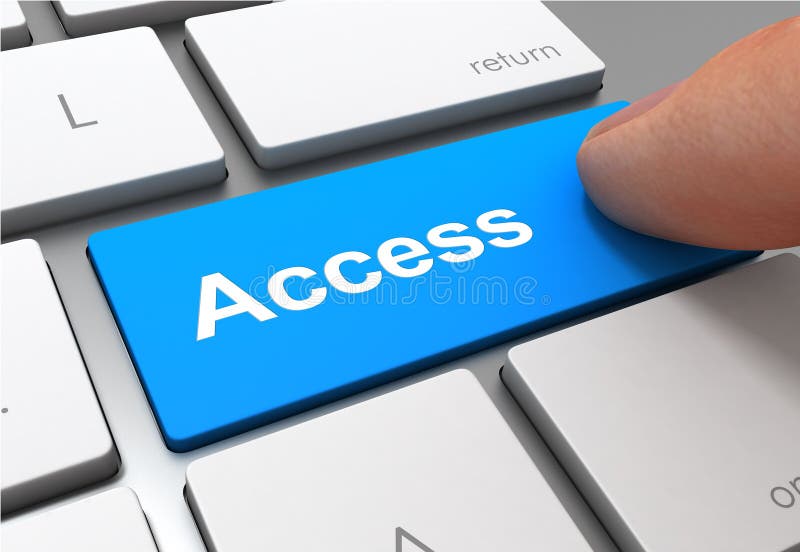 Access button concept 3d illustration royalty free illustration