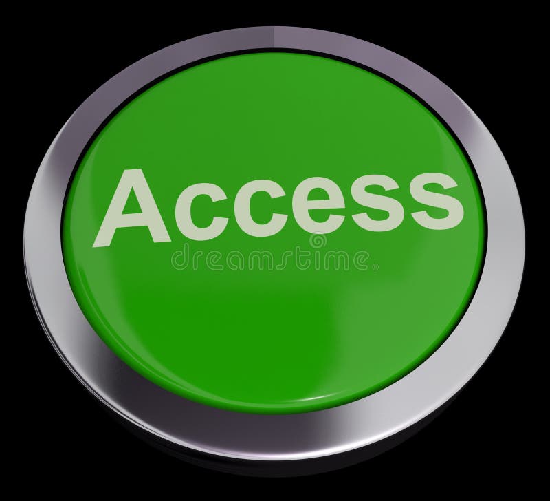 Access Button In Green royalty free illustration