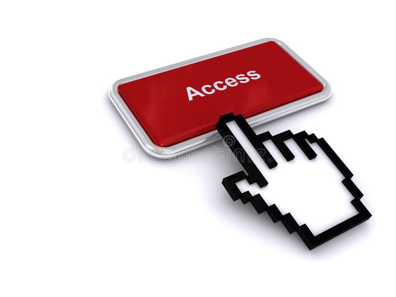 Access button on white stock illustration