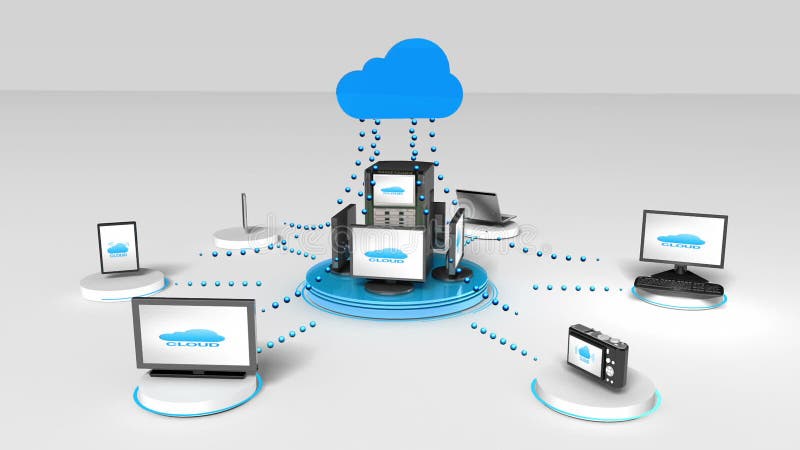 Access Cloud Computing Service Animation Stock Footage - Video of link,  exchanging: 53768422