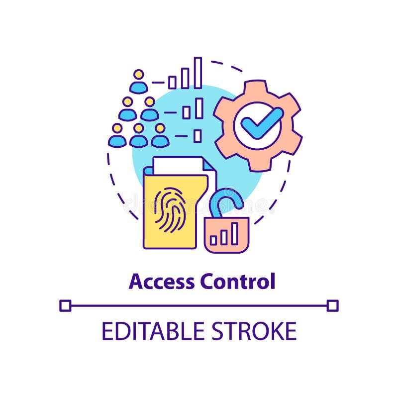 Access Control Concept Icon Stock Vector Illustration of data