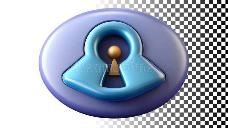 Accesso al foro chiave e simbolo di sicurezza png immagine trasparente Generative AI royalty illustrazione gratis