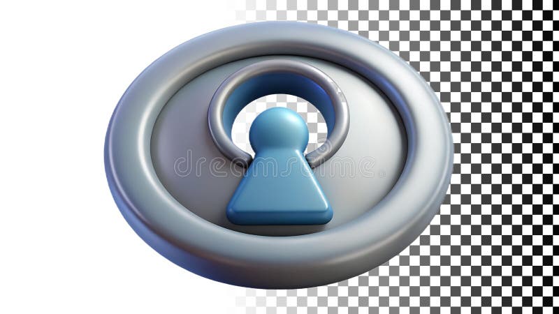 Accesso al simbolo del foro chiave e icona di sicurezza png immagine trasparente Immagine Generativa AI illustrazione di stock