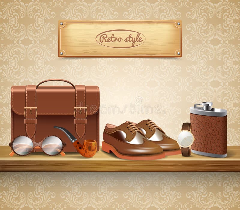 Accessori del signore realistici illustrazione vettoriale Accessori del signore realistici illustrazione vettoriale