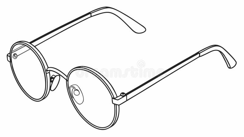Accessori per occhiali rotondi di tipo accessorio Vector Vector Design Generative AI royalty illustrazione gratis