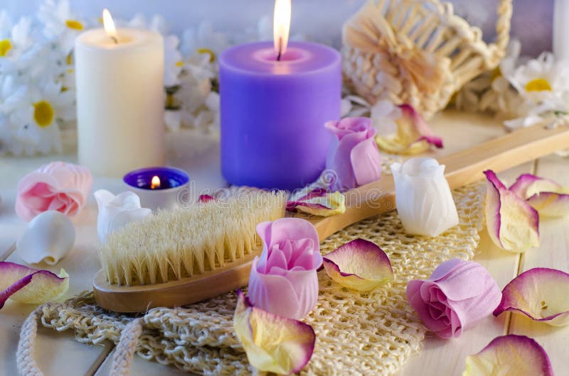 Accessories for Bath and Spa Stock Image Image of salt, roses 88001569