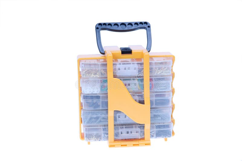 Accessories in box stock image. Image of objects, fastening 11960083