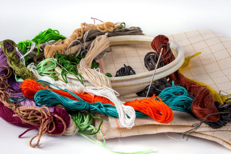 Accessories for Embroidery Hoop, Moulin, Canvas and Needle. the