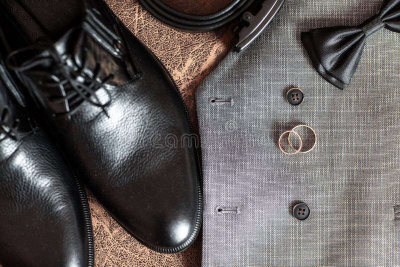 Accessories Groom Morning. the View from the Top Stock Photo Image of