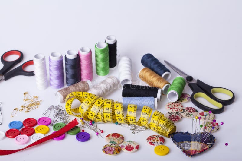 Accessories for Hand Sewing Stock Photo Image of fabric, woman 83342902