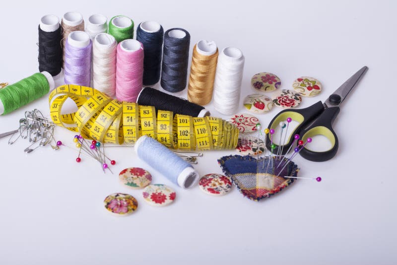 Accessories for Hand Sewing Stock Image Image of hand, measuring