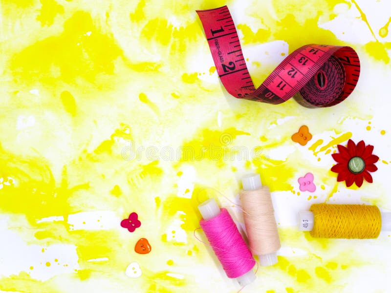 Accessories and Materials for Sewing. Stock Image Image of abstract