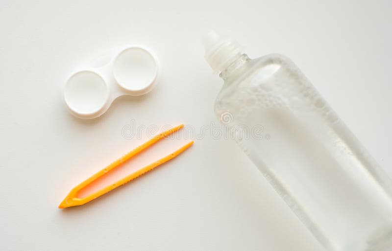 Accessories for the Proper Use of Contact Lenses Case and Orange
