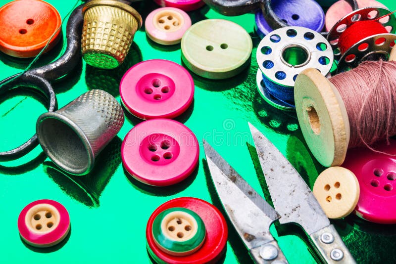 Set of Tailoring Accessories Stock Photo Image of collection, hobby