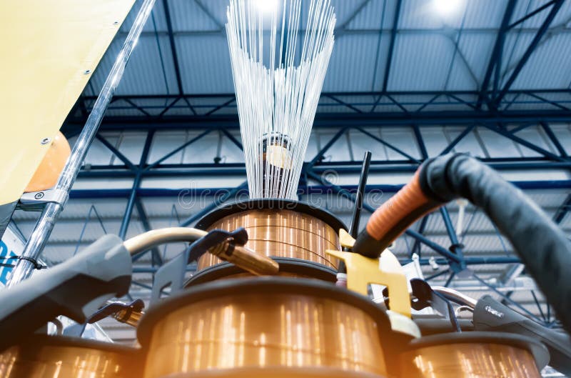 Accessories for Welding. Copper Wire for Welding Stock Photo Image of