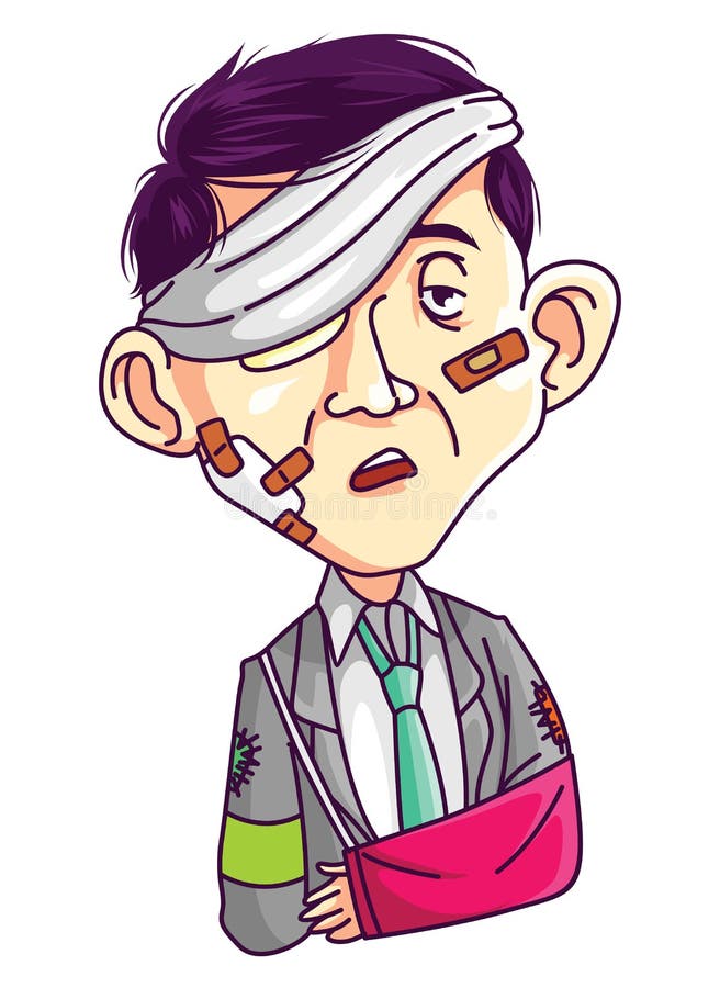Accident d'homme illustration libre de droits Accident d'homme illustration libre de droits