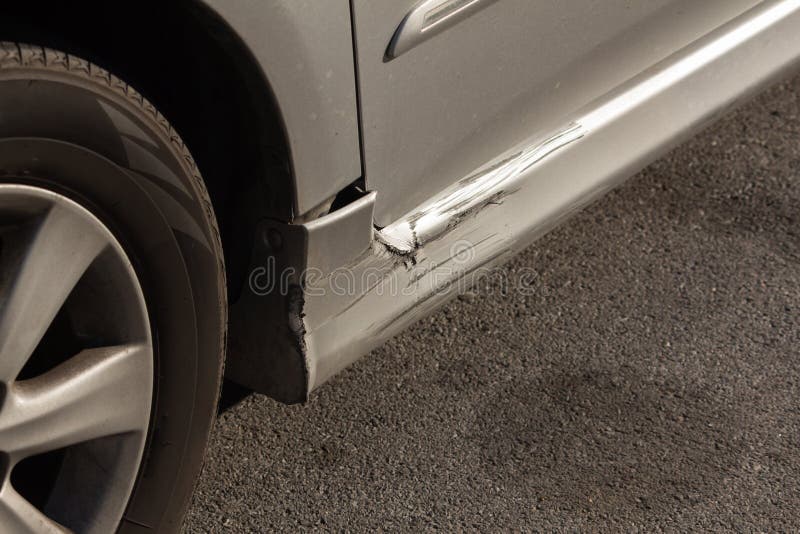Car Accident Side Skirt Damage Stock Photo Image of auto, door 141365748