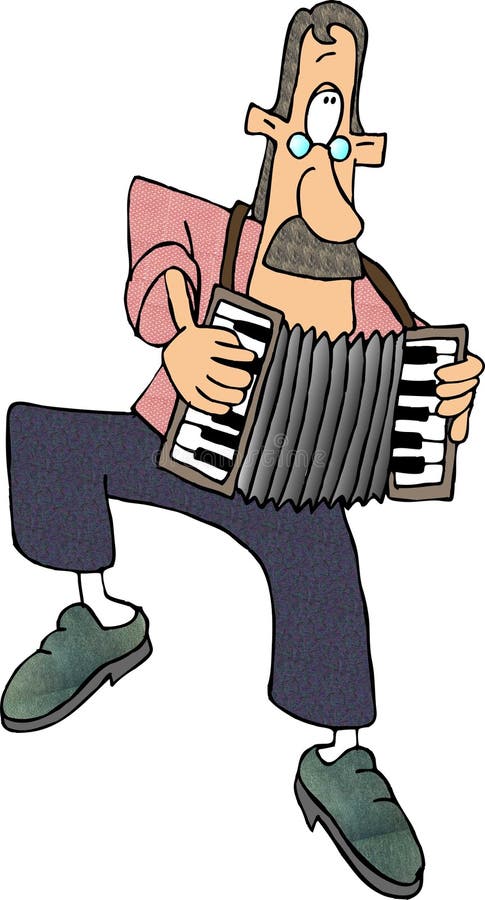 Accordion Player stock illustration. Illustration of cartoon - 29909